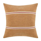 TL Pryce Chestnut Brown/ Terracotta 22x22 Throw Pillow (Set of 2) by Classic Home at Eve Furniture