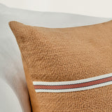 TL Pryce Chestnut Brown/ Terracotta 22x22 Throw Pillow (Set of 2) by Classic Home at Eve Furniture