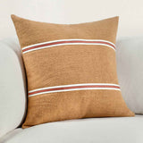 TL Pryce Chestnut Brown/ Terracotta 22x22 Throw Pillow (Set of 2) by Classic Home at Eve Furniture