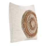 TL Pueblo Chestnut/ Natural Leather 22x22 Throw Pillow (Set of 2) by Classic Home at Eve Furniture