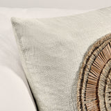 TL Pueblo Chestnut/ Natural Leather 22x22 Throw Pillow (Set of 2) by Classic Home at Eve Furniture