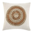 TL Pueblo Chestnut/ Natural Leather 22x22 Throw Pillow (Set of 2) by Classic Home at Eve Furniture