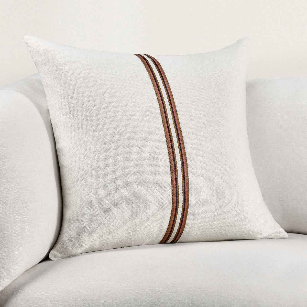 TL Ralph Ivory/Sangria Red Multiple Sizes Throw Pillow (Set of 2) by Classic Home at Eve Furniture