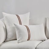 TL Ralph Ivory/Sangria Red Multiple Sizes Throw Pillow (Set of 2) by Classic Home at Eve Furniture