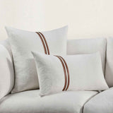 TL Ralph Ivory/Sangria Red Multiple Sizes Throw Pillow (Set of 2) by Classic Home at Eve Furniture