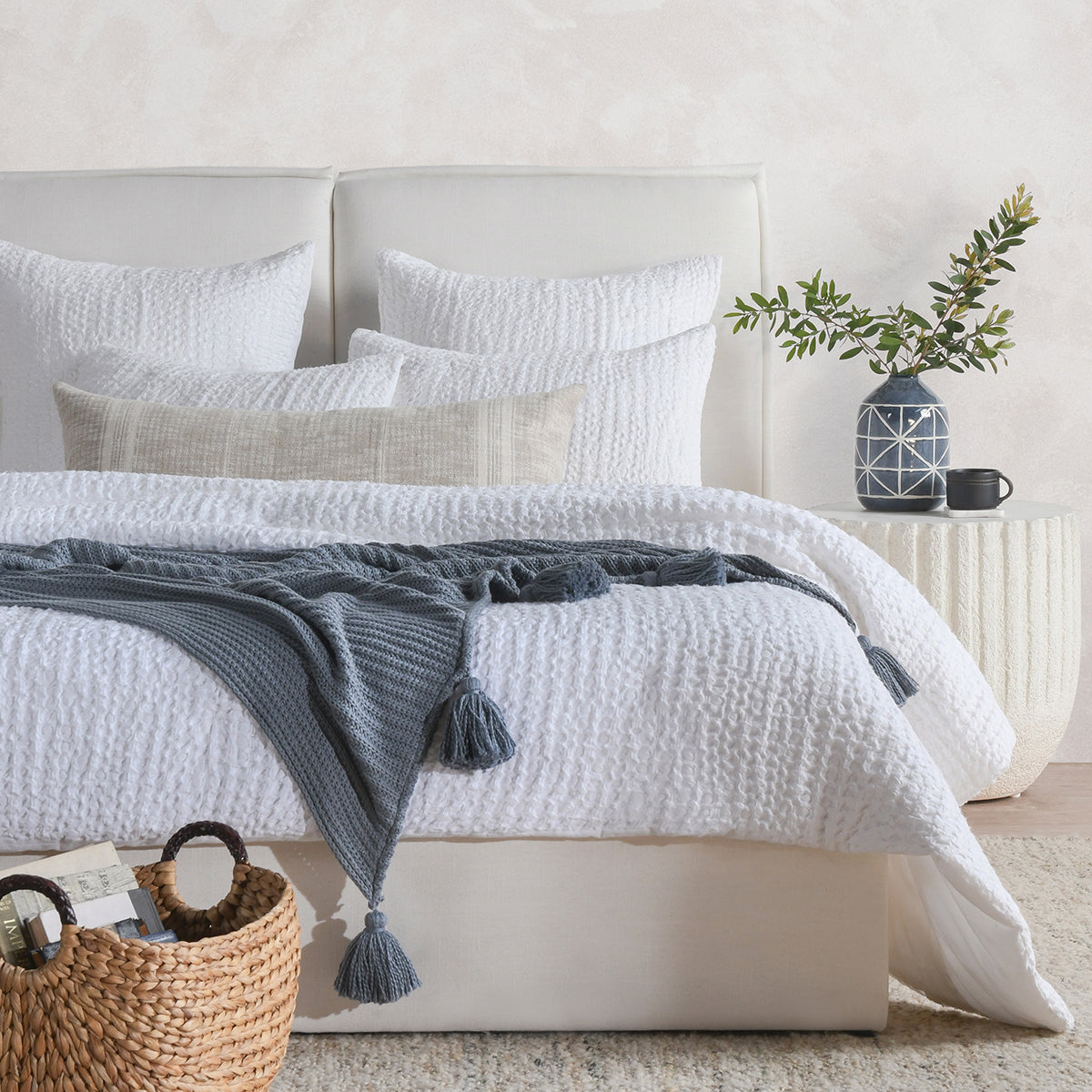 TL Ria Natural/Ivory Multiple Sizes Throw Pillow (Set of 2) by Classic Home at Eve Furniture