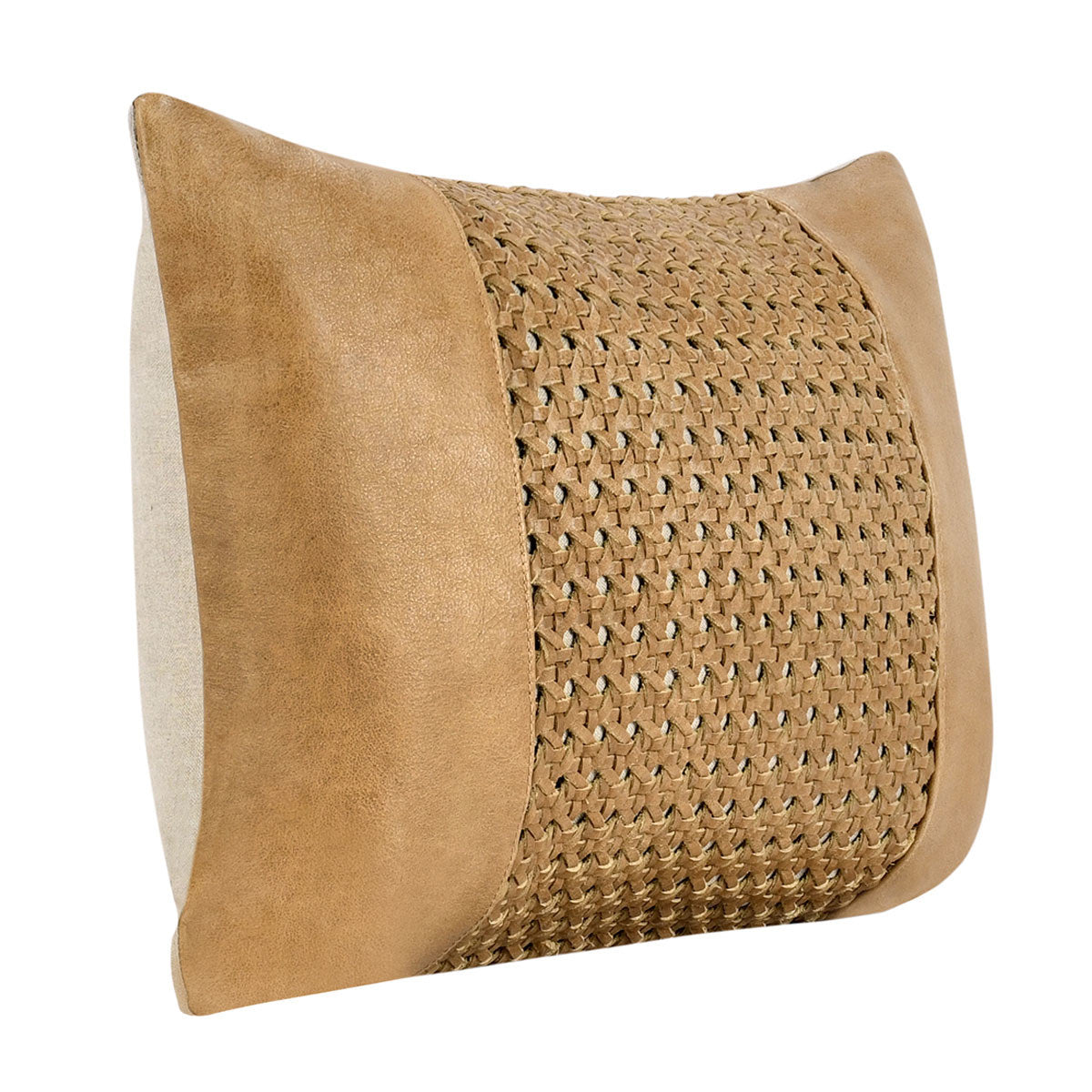 TL Toscano Chestnut Brown Leather Multiple Sizes Throw Pillow (Set of 2) by Classic Home at Eve Furniture