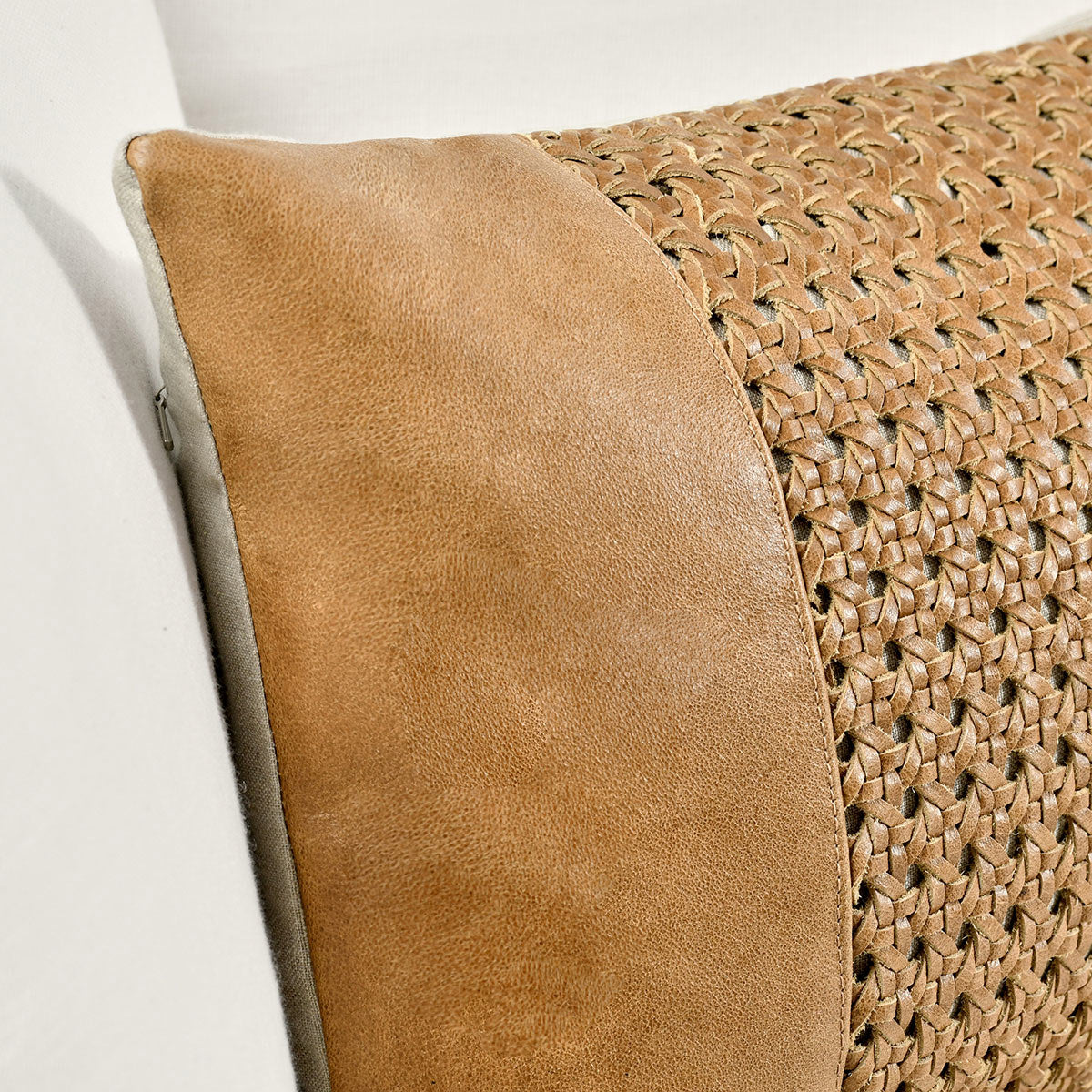 TL Toscano Chestnut Brown Leather Multiple Sizes Throw Pillow (Set of 2) by Classic Home at Eve Furniture