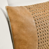 TL Toscano Chestnut Brown Leather Multiple Sizes Throw Pillow (Set of 2) by Classic Home at Eve Furniture