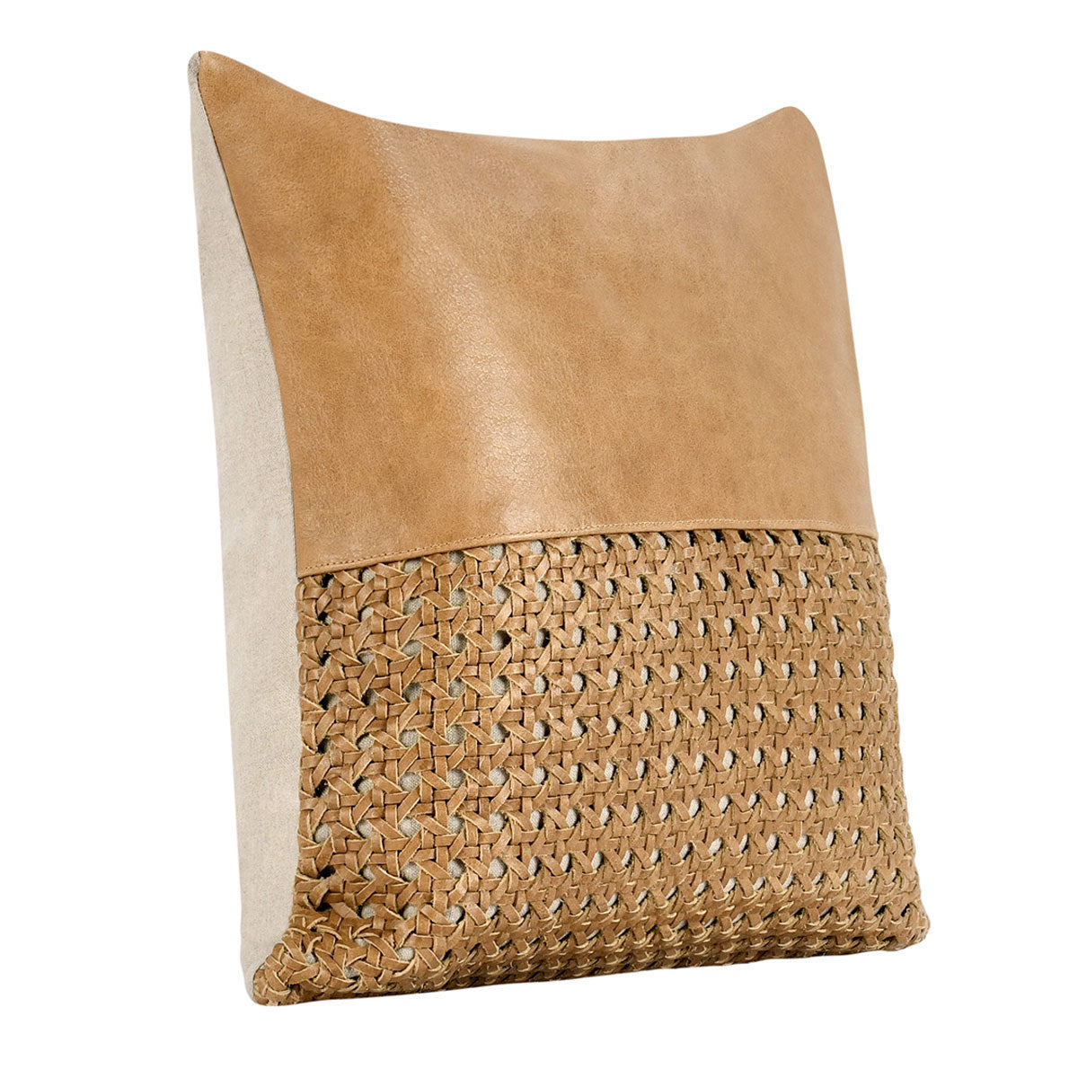 TL Toscano Chestnut Brown Leather Multiple Sizes Throw Pillow (Set of 2) by Classic Home at Eve Furniture