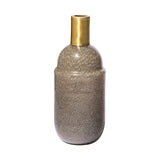 Toba II Tall Brown/Gold Spotted Gourd Style Vase by Mercana at Eve Furniture