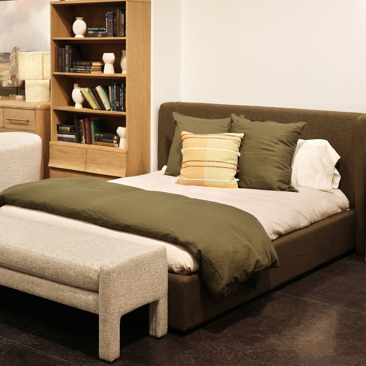 Tobias Bed, Olive by Dovetail at Eve Furniture