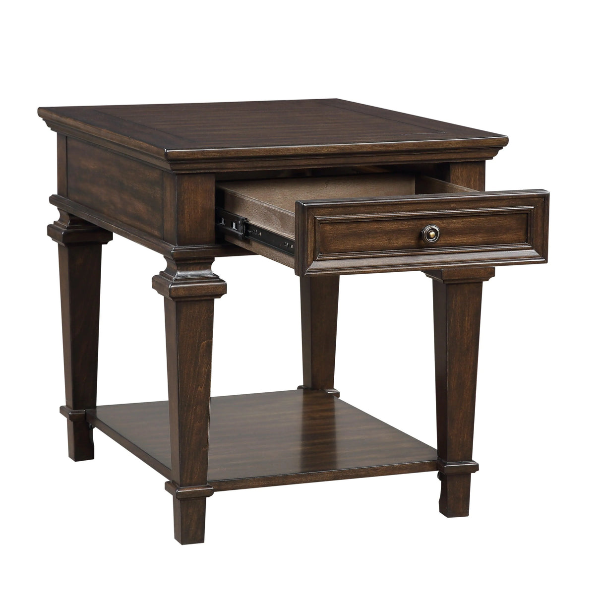 Tobias Espresso End Table by Homelegance at Eve Furniture