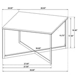 Tobin Square Marble Top Coffee Table White and Black by Coaster at Eve Furniture