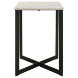 Tobin White and Black 3-Piece Marble Top Coffee and End Table Set by Coaster at Eve Furniture