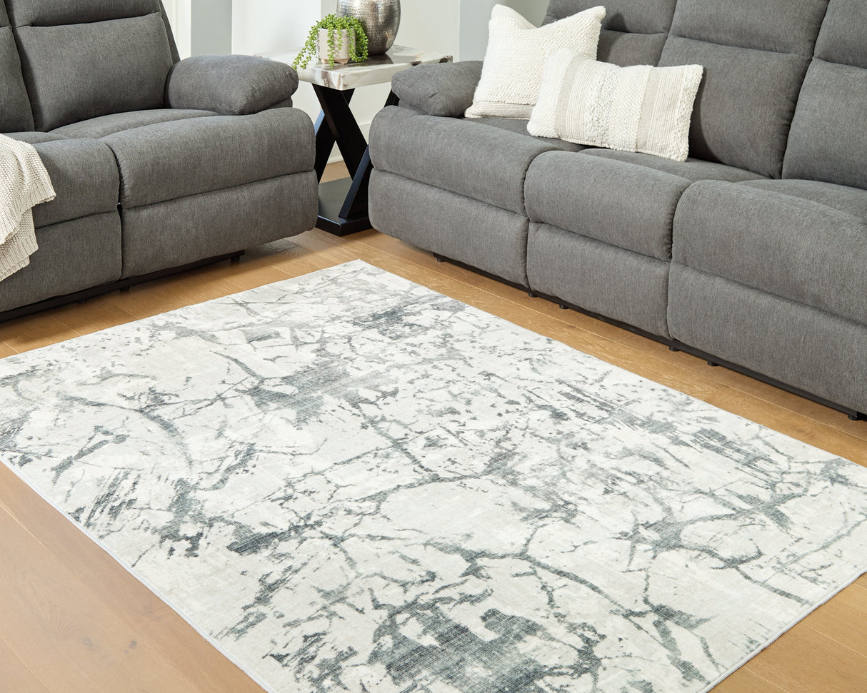 Tobinbury Gray Washable Medium Rug by Ashley at Eve Furniture