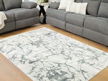 Tobinbury Gray Washable Medium Rug by Ashley at Eve Furniture