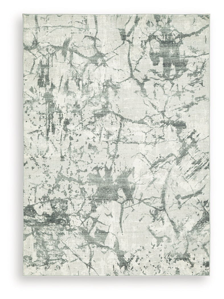 Tobinbury Gray Washable Medium Rug by Ashley at Eve Furniture