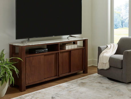 Tobinville Dark Brown Accent Cabinet by Ashley at Eve Furniture