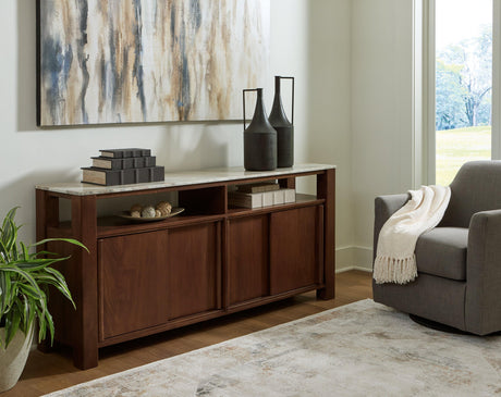 Tobinville Dark Brown Accent Cabinet by Ashley at Eve Furniture