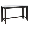 Toby Espresso/White Rectangular Marble Top Counter Height Table by Coaster at Eve Furniture