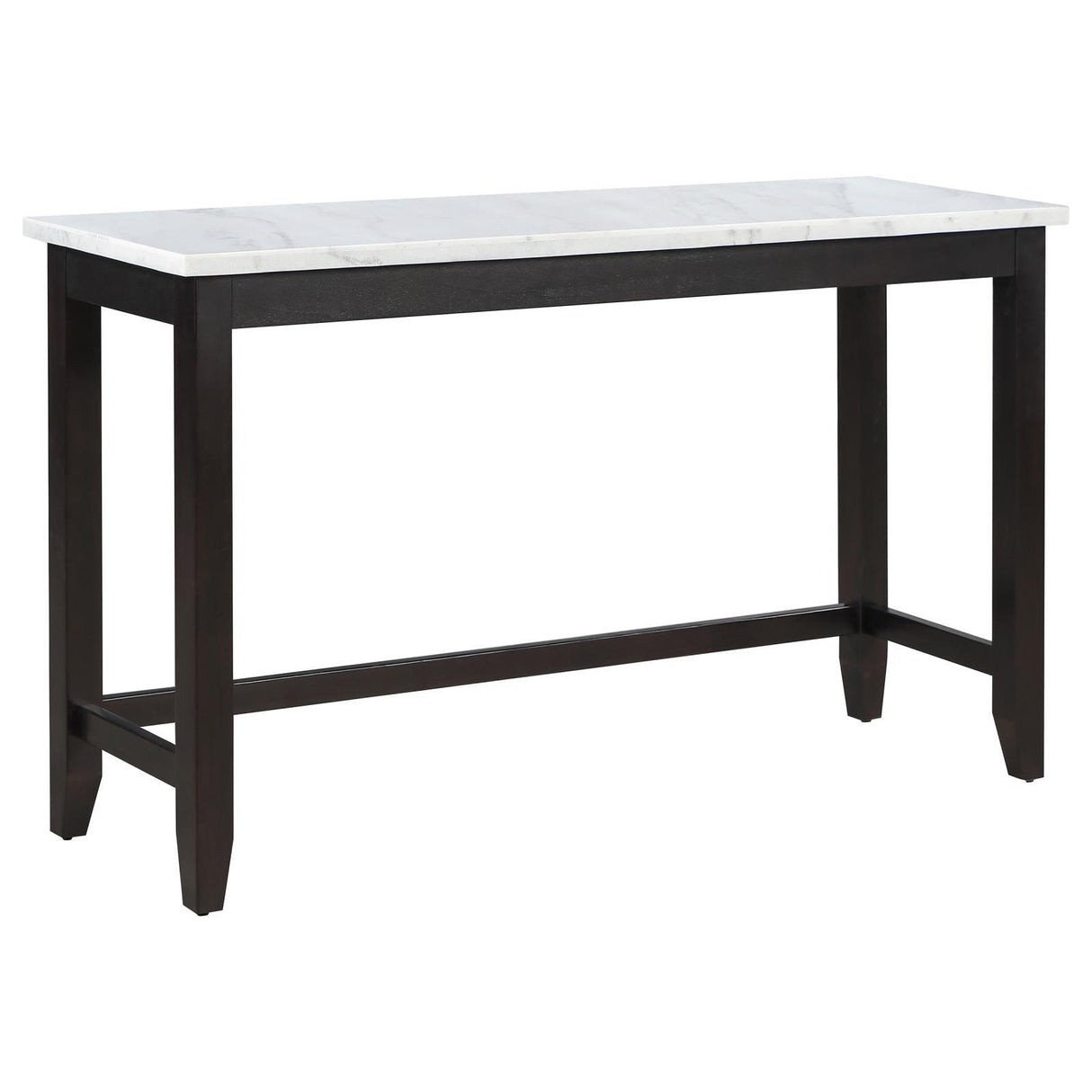 Toby Espresso/White Rectangular Marble Top Counter Height Table by Coaster at Eve Furniture
