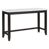 Toby Espresso/White Rectangular Marble Top Counter Height Table by Coaster at Eve Furniture