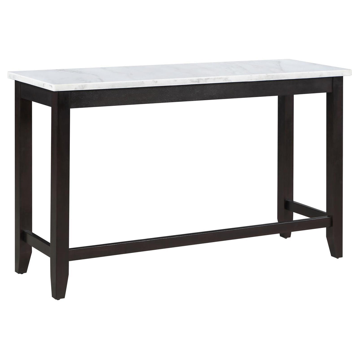 Toby Espresso/White Rectangular Marble Top Counter Height Table by Coaster at Eve Furniture