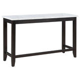 Toby Espresso/White Rectangular Marble Top Counter Height Table by Coaster at Eve Furniture