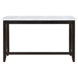 Toby Espresso/White Rectangular Marble Top Counter Height Table by Coaster at Eve Furniture