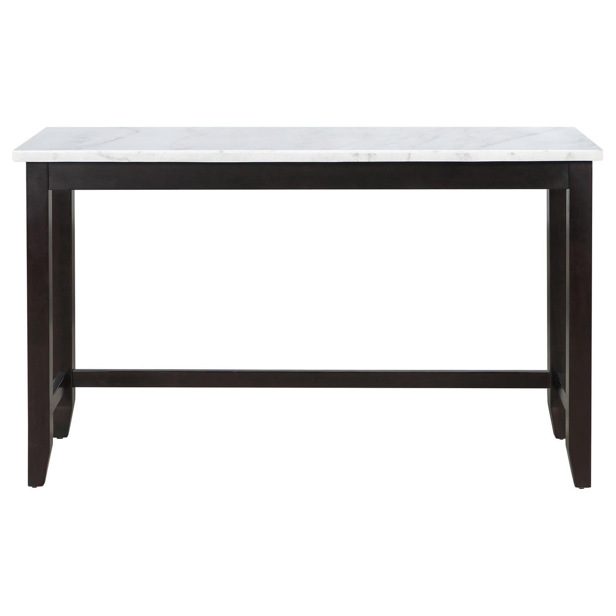 Toby Espresso/White Rectangular Marble Top Counter Height Table by Coaster at Eve Furniture
