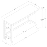 Toby Espresso/White Rectangular Marble Top Counter Height Table