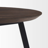 Todd Dark Brown Wood W/ Metal Legs Side Table by Mercana at Eve Furniture