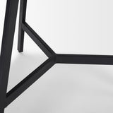 Todd Dark Brown Wood W/ Metal Legs Side Table by Mercana at Eve Furniture