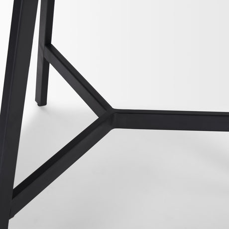 Todd Dark Brown Wood W/ Metal Legs Side Table by Mercana at Eve Furniture