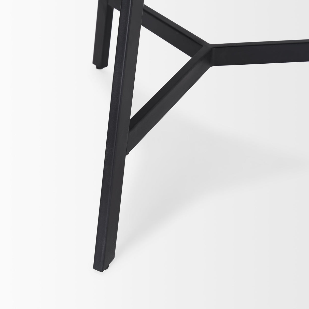 Todd Dark Brown Wood W/ Metal Legs Side Table by Mercana at Eve Furniture