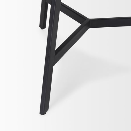 Todd Dark Brown Wood W/ Metal Legs Side Table by Mercana at Eve Furniture