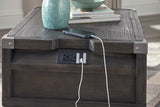 Todoe Coffee Table with 1 End Table in Dark Gray by Ashley at Eve Furniture
