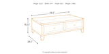 Todoe Coffee Table with 1 End Table in Dark Gray by Ashley at Eve Furniture