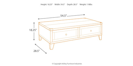 Todoe Coffee Table with 1 End Table in Dark Gray by Ashley at Eve Furniture