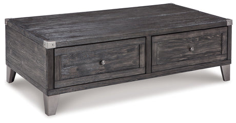 Todoe Coffee Table with 1 End Table in Dark Gray by Ashley at Eve Furniture