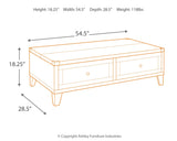 Todoe Coffee Table with 1 End Table in Dark Gray by Ashley at Eve Furniture
