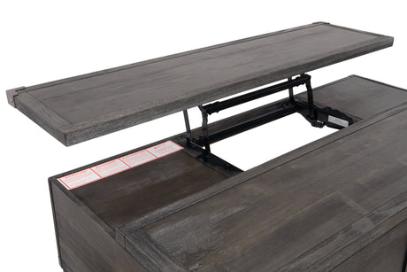 Todoe Coffee Table with 1 End Table in Dark Gray by Ashley at Eve Furniture