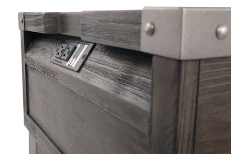 Todoe Coffee Table with 2 End Tables in Dark Gray by Ashley at Eve Furniture