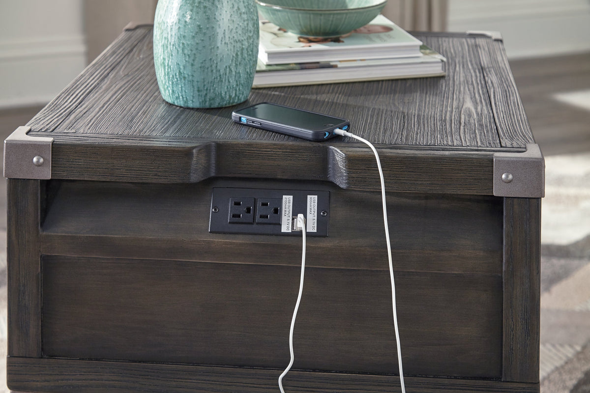 Todoe Coffee Table with 2 End Tables in Dark Gray by Ashley at Eve Furniture
