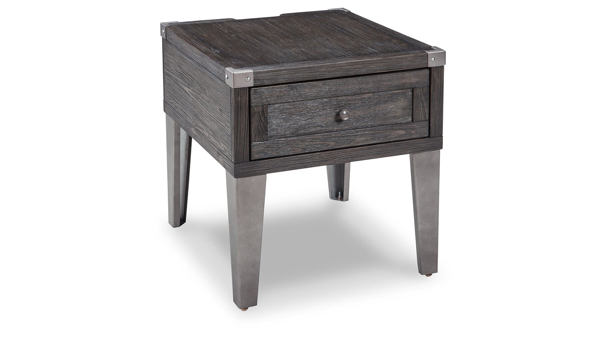 Todoe Coffee Table with 2 End Tables in Dark Gray by Ashley at Eve Furniture