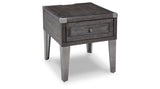 Todoe Coffee Table with 2 End Tables in Dark Gray by Ashley at Eve Furniture