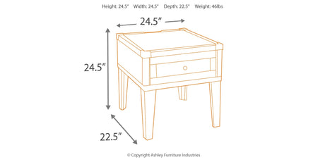 Todoe Coffee Table with 2 End Tables in Dark Gray by Ashley at Eve Furniture