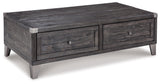 Todoe Coffee Table with 2 End Tables in Dark Gray by Ashley at Eve Furniture