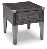 Todoe Coffee Table with 2 End Tables in Dark Gray by Ashley at Eve Furniture